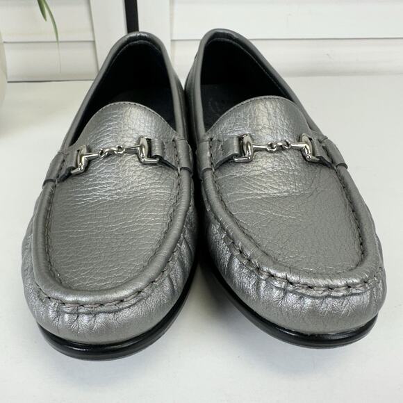 SAS Tripad‎ Comfort Metro Slip On Loafer Pewter Horsebit Moc Toe Shoe Size 8 M - Picture 3 of 8